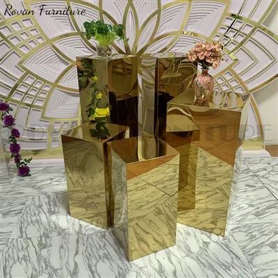 پایه گل اکریلیک طلایی