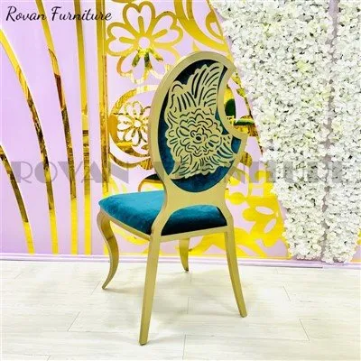 صندلی ناهار خوری چرم طلایی مدرن