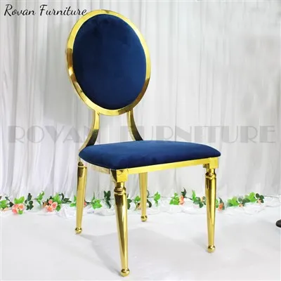 صندلی های مراسم عروسی فلزی پشت گرد طلایی روکش شده