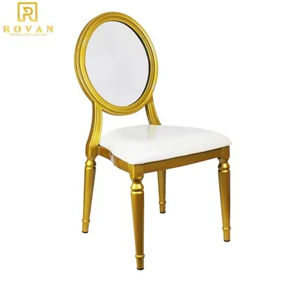 صندلی لویی پشت شفاف فلزی عروسی